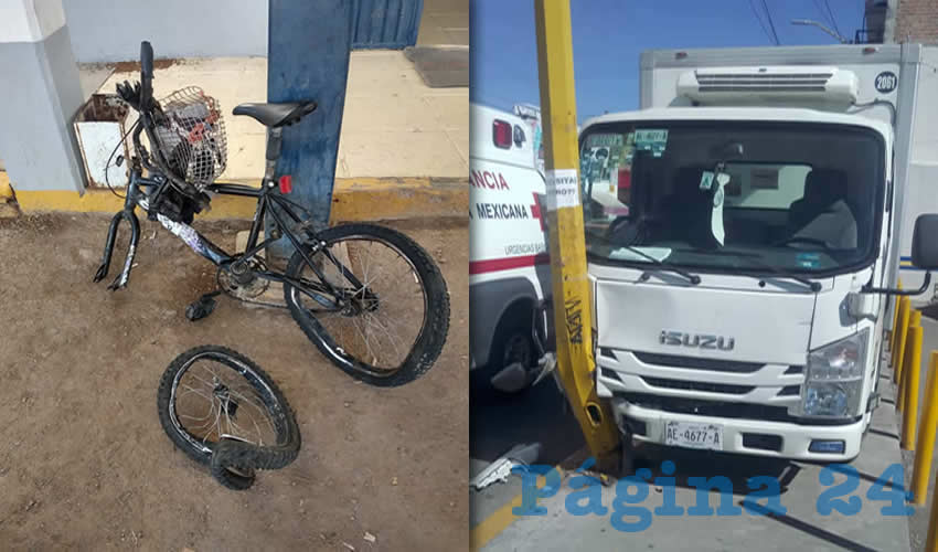Eduardo &ldquo;N&rdquo; &ldquo;N&rdquo;, de 26 a&ntilde;os de edad, al frente de un cami&oacute;n repartidor Izuzu, atropell&oacute; al ciclista en calle Guadalupe Victoria y luego se estrell&oacute; contra un arbotante
