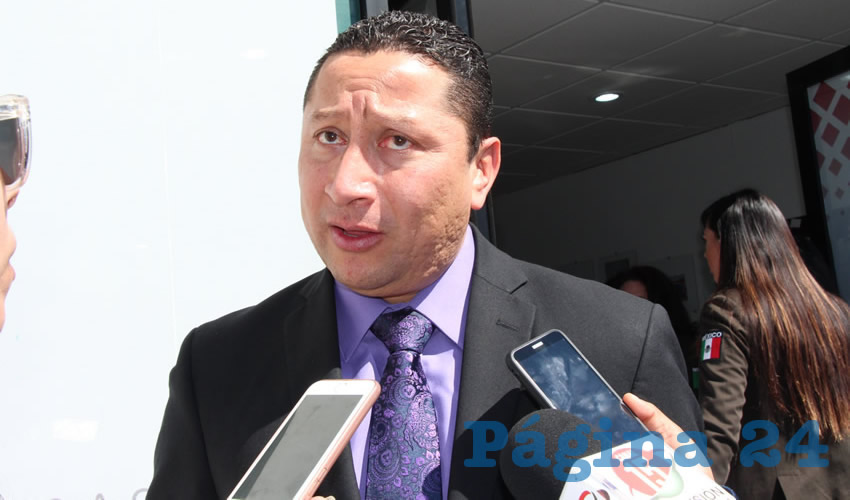 Juan Antonio Viesca Vázquez, titular de la oficina de Representación de la Secretaría de Relaciones Exteriores (SRE) en Zacatecas, (Foto Rocío Castro)