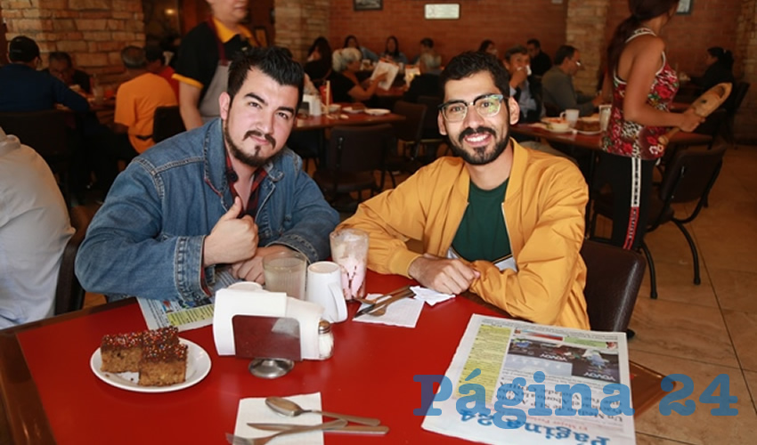 En Las Antorchas almorzaron José Garza Hernández y Javier Delgado García