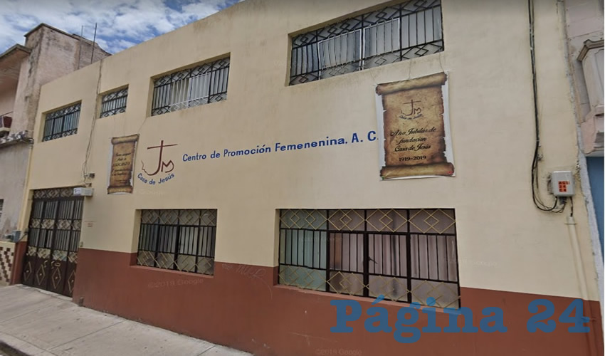 El Centro de Promoción Femenina Casa de Jesús A.C., donde dos menores de 13 y 15 años de edad intentaron lanzarse desde una azotea