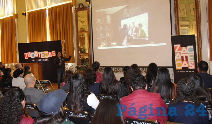 Manuel Alejandro Romero, a nombre de la Secturz, comentó que ésta es una de las ocho conferencias con especialistas en la materia que se ofrecerán a lo largo del año (Foto Rocío Castro Alvarado)