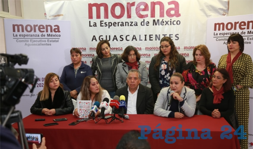 Conferencia de prensa de Morena (Foto: Eddylberto Lu&eacute;vano Santill&aacute;n)
