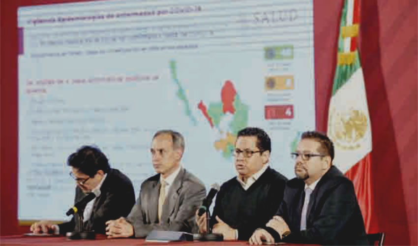 Funcionarios de la Secretaría de Salud en su conferencia diaria sobre el coronavirus en México/Foto: Octavio Gómez