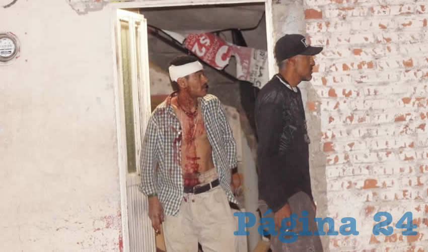 Antonio Rosales Medina quedó ensangrentado, pero no fue necesario hospitalizarlo