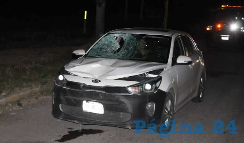 El automóvil Kia, que manejaba el hoy homicida Juan Luis Jara García, vecino de Guadalupe, Zacatecas