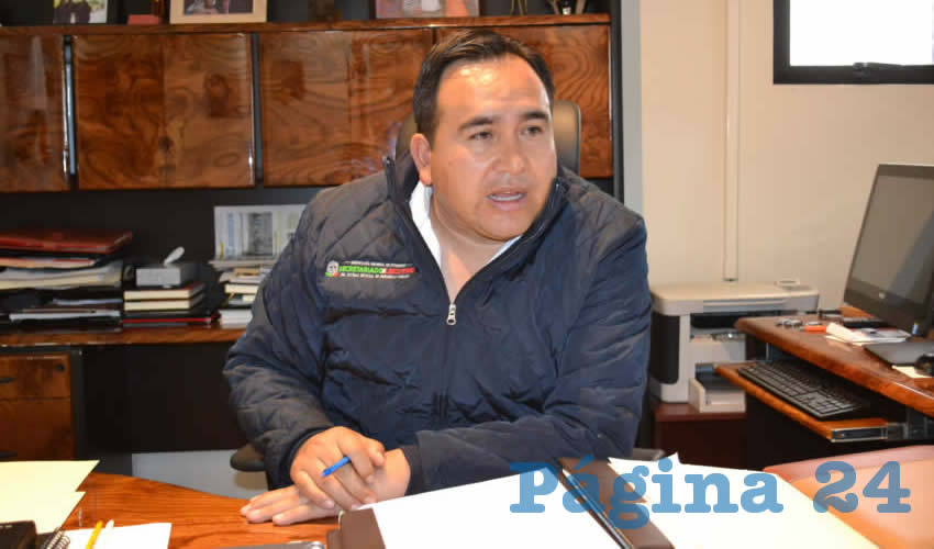 Jaime Flores Medina, secretario ejecutivo del Sistema Estatal de Seguridad Pública (Foto Merari Martínez Castro)