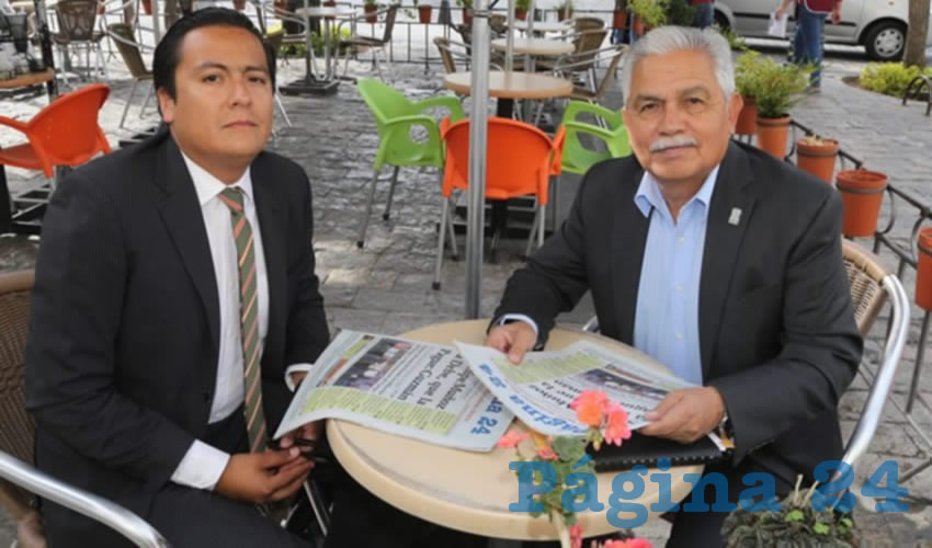 En Café Catedral platicaron David Morales Noriega y Jorge Saucedo Gaytán, diputado local
