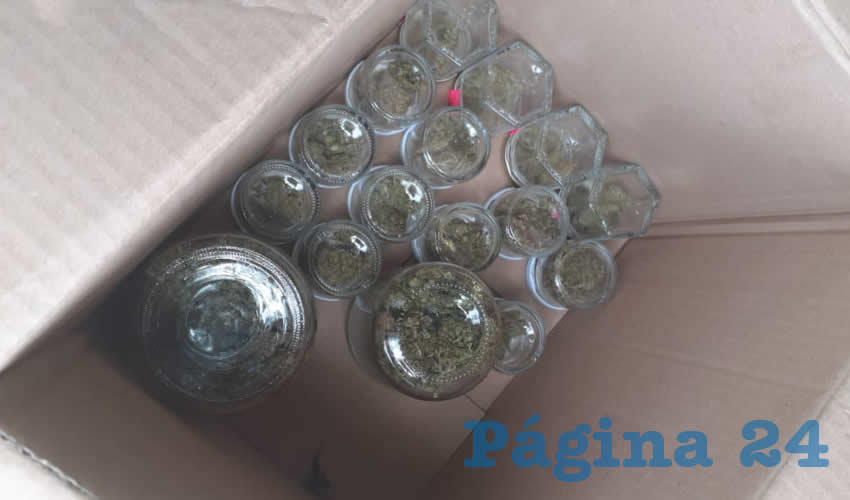 Los frascos con cannabis de sabores