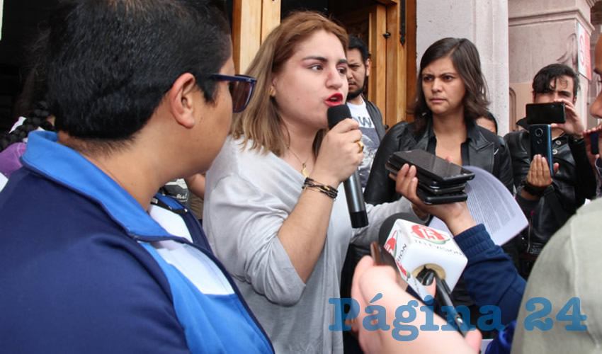 Dahianny Guadalupe Badillo Alba, representante del colectivo para la Defensa de los Derechos de los Niños y las Mujeres de Miguel Auza (Foto Rocío Castro Alvarado)
