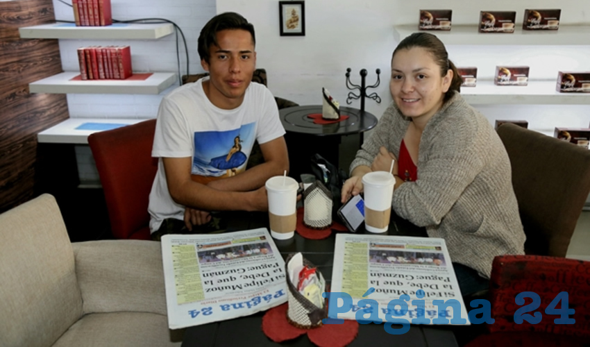 En Café San Marcos platicaron Hugo Eduardo Becerra de Luna y Ana Isabel Gómez Zurita