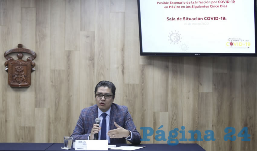 Investigadores de la Sala de Situación en Salud para atender la pandemia por coronavirus (Covid-19), del CUCS, crearon un modelo predictivo de esta enfermedad con el que estimaron que, a partir de este viernes 20 al martes 24 de marzo, en México podrían aumentar los casos por coronavirus/Fotos: Cortesía