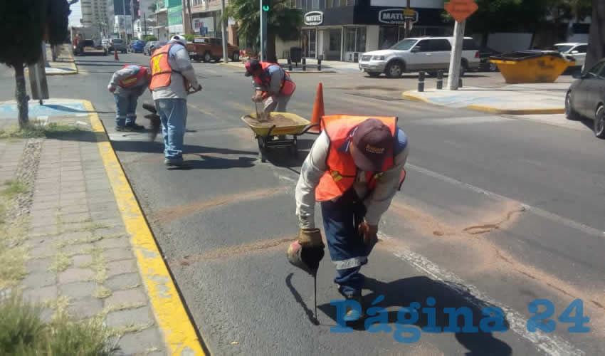 Actualmente se realizan trabajos de calafateo y sellado en avenidas como Las Am&eacute;ricas, L&oacute;pez Mateos y H&eacute;roe de Nacozari