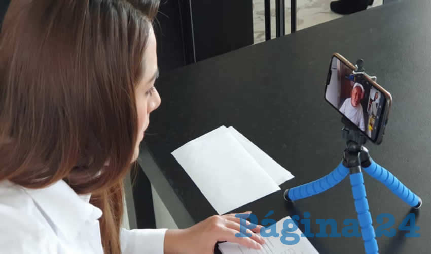 Tere Jim&eacute;nez Esquivel, presidenta municipal de Aguascalientes, en videoconferencia