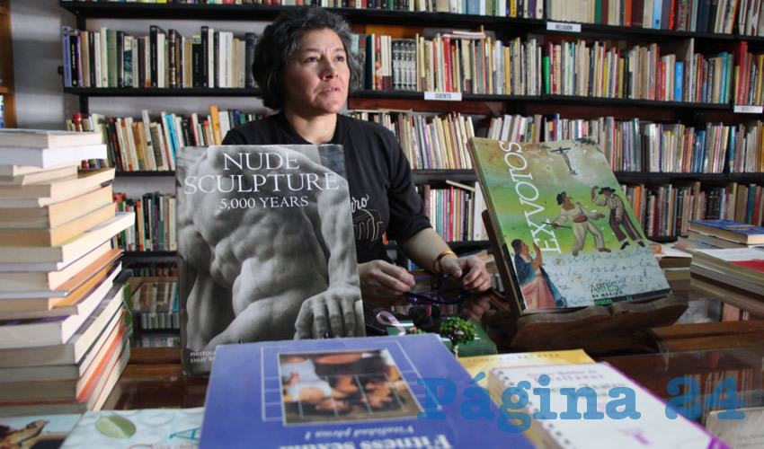 Alma Ríos Treto, propietaria de la librería El Árbol (Foto Rocío Castro Alvarado)