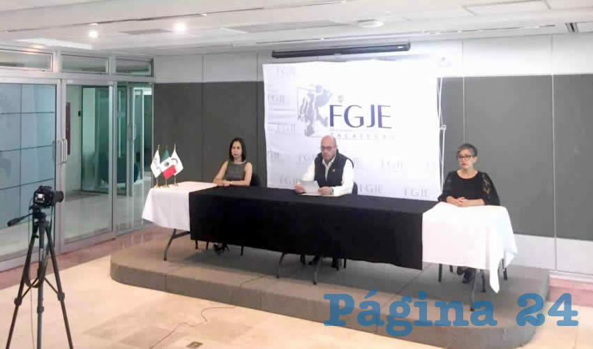 Fransisco Murillo Ruiseco instruyó a la fiscal especializada en Derechos Humanos, Berenice Vázquez González, así como a la especializada en Atención de Delitos Contra las Mujeres por Razones de Género, Fátima Encina Arroyo, para que den seguimiento puntual de este caso (Foto: Cortesía Fiscalía General de Justicia del Estado de Zacatecas (FGJEZ)