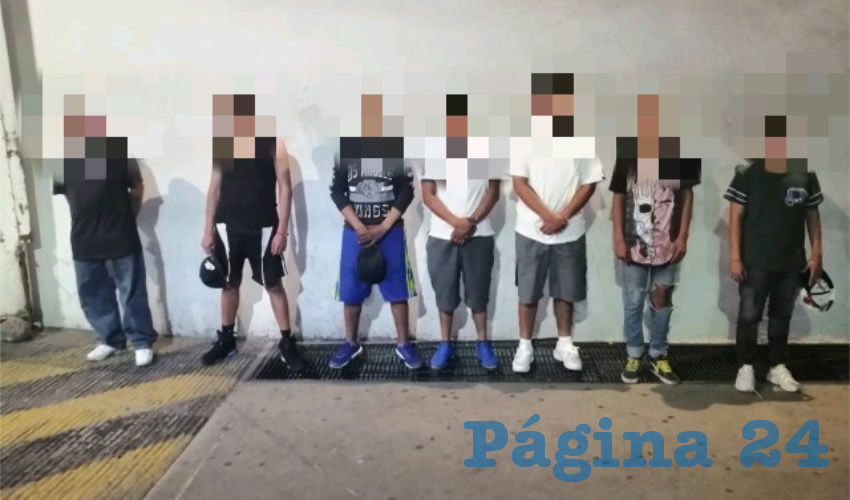 Siete sujetos, tres de ellos menores de edad, fueron arrestados tras registrarse el zafarrancho