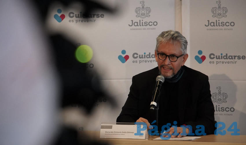 El fiscal de Jalisco, Gerardo Octavio Solís Gómez/Foto: Twitter @saludjalisco