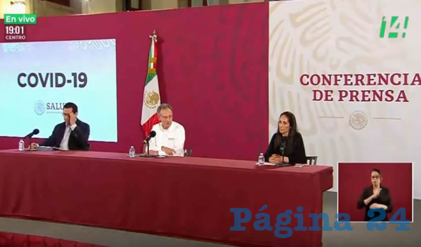 La conferencia de prensa diaria para informar sobre los avances de la enfermedad/Foto: Especial