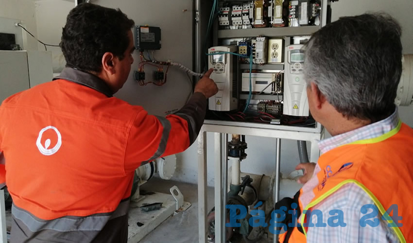 Cuadrillas de la concesionaria continúan verificando la correcta operación de pozos y rebombeos a lo largo del municipio capital