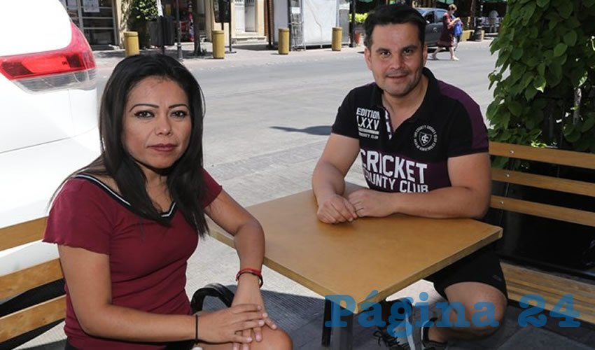 En Café Santamaría platicaron Gaby Trejo y Vicente Pérez Almanza