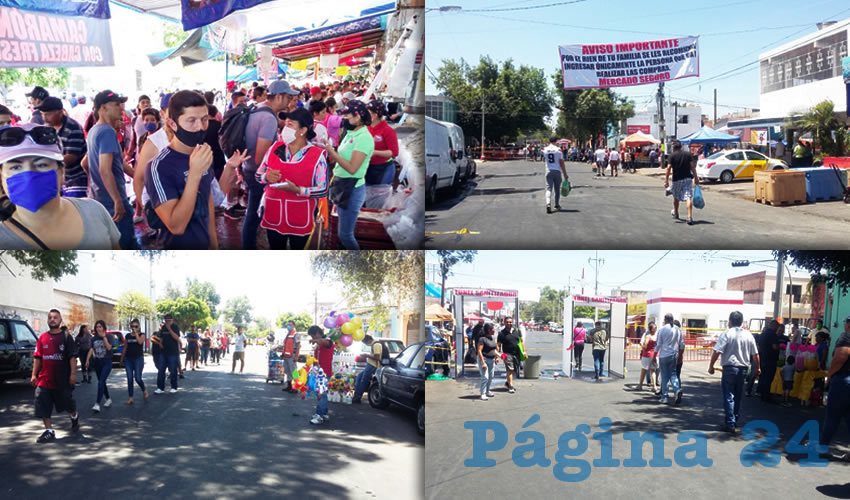 Autoridades tapatías y de Zapopan no quisieron esperar a que volviera a ocurrir la concentración de personas registrada el pasado jueves en los mercados del mar de la ZMG, por lo que instalaron cercos en los ingresos para permitir ingreso restringido de personas/Fotos: Francisco Tapia