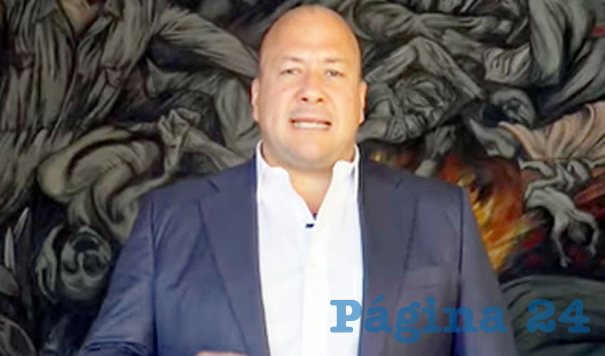 El gobernador Enrique Alfaro presumió que su gobierno ha invertido 1,900 millones de pesos –hasta el momento– debido a la pandemia por el COVID-19. También aseguró que han recibido miles de solicitudes de trabajadores informales, de micro, pequeños y medianos empresarios para recibir apoyos, y que supuestamente los están procesando/Foto: Captura de Video