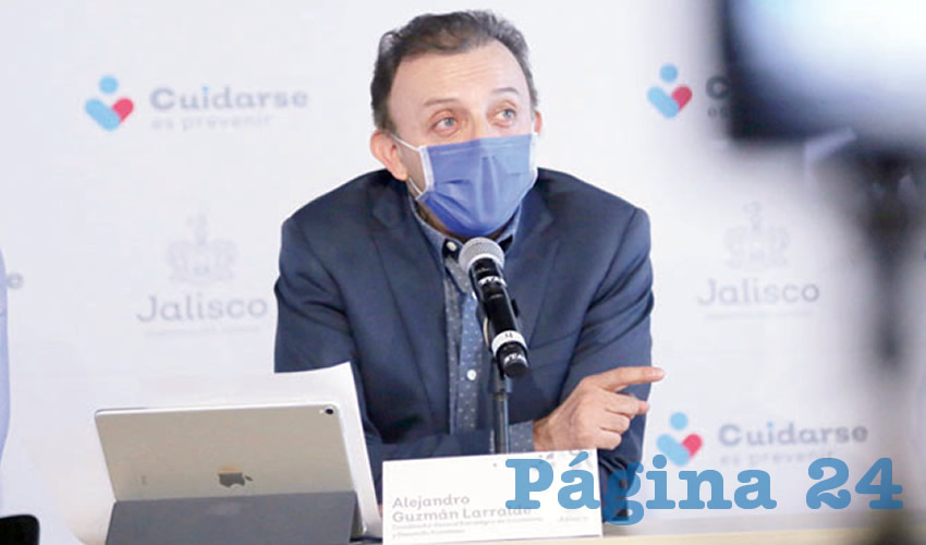 “Rechazamos las amenazas al sector empresarial jalisciense, le pedimos al señor López-Gatell que elimine cualquier elemento político de sus declaraciones, no es momento para la división, llamó Alejandro Guzmán Larralde, coordinador de Desarrollo Económico de Jalisco sobre la amenaza de clausura hecha por el funcionario federal a empresas que siguen operando/Foto: Cortesía