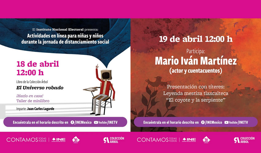 El Instituto Nacional Electoral tiene programa de actividades en línea para promover la cultura cívica entre los niños