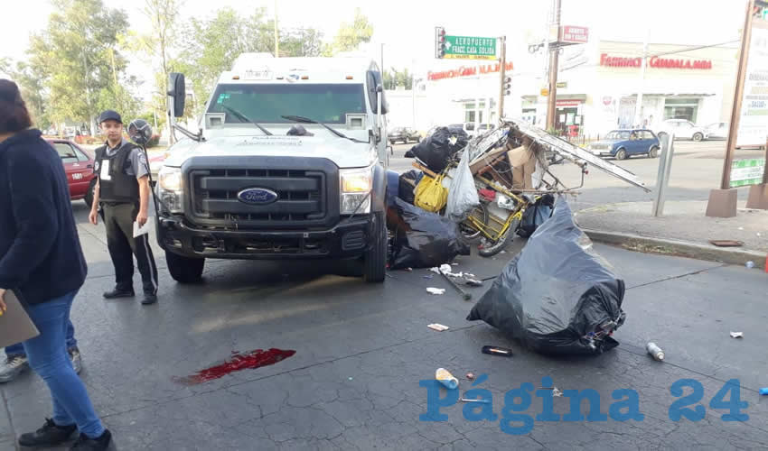 Luego de recolectar material para reciclar, Ricardo Hern&aacute;ndez Lozano fue arrollado por un cami&oacute;n de transporte de valores, en el cruce de avenida Mahatma Gandhi y calle Valente Quintana