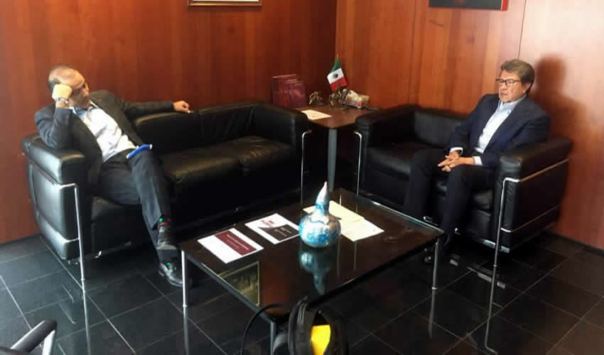 El gobernador Martín Orozco Sandoval con el senador Ricardo Monreal Ávila