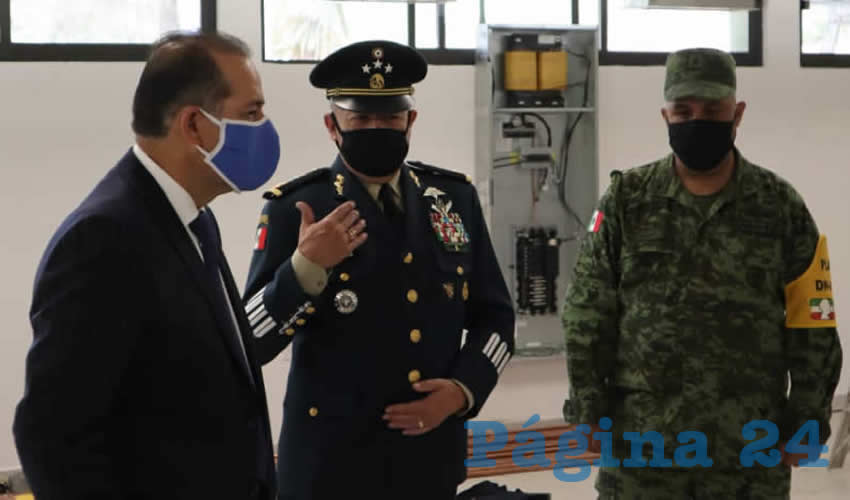 Se le informó al mandatario estatal sobre la puesta en marcha de las medidas sanitarias que son necesarias para mantener la seguridad del personal médico militar