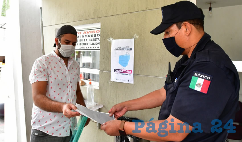 Se han tomado todas las medidas sanitarias en las puertas de acceso al Complejo de Seguridad Pública Municipal