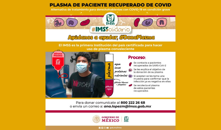 El IMSS en Aguascalientes ha logrado la donación de cuatro voluntarios, que podrían salvar la vida a dos enfermos por COVID-19