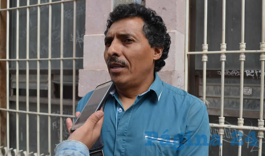 Marcelino Rodarte Hernández, miembro del Movimiento Democrático Magisterial de Zacatecas (MDMZ) (Foto: Merari Martínez)