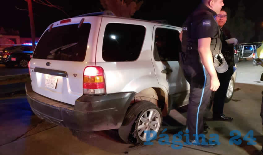 Esta camioneta tripulaba Brayan Collazo al ser baleado desde un taxi por José Asunción “N” “N” y otro pistolero
