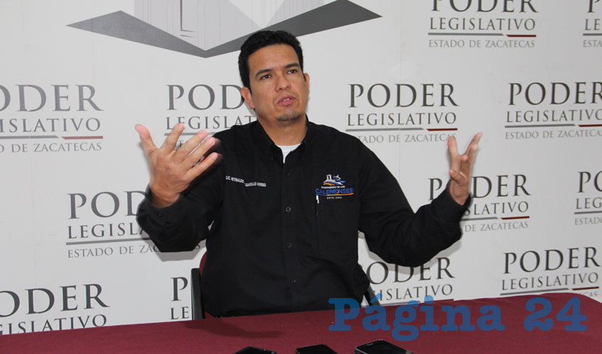 Reynaldo Delgadillo Moreno, presidente municipal de Calera (Foto Archivo Página 24)