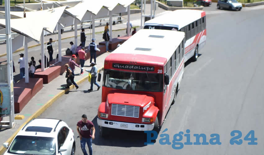 Los conductores apercibidos fueron de las rutas 14, 15, 16 y 17, además de dos foráneos del municipio de Genaro Codina, transportes de Sauceda y de Trancoso, por sobrecupo. (Foto Archivo Página 24)