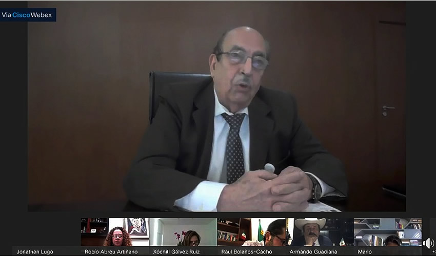 Alfonso Morcos Flores, director general del Centro Nacional de Control de Energía (Cenace), en la reunión con senadores (Foto: Cortesía/Facebook: Comisión de Energía Senado de la República)