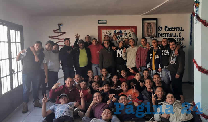 Imagen de los internados del “centro de rehabilitación” Fundación Fuente de Vida A.C. de Rincón de Romos, donde recurren a la violencia verbal y física para supuestamente eliminar su dependencia del alcohol y las drogas