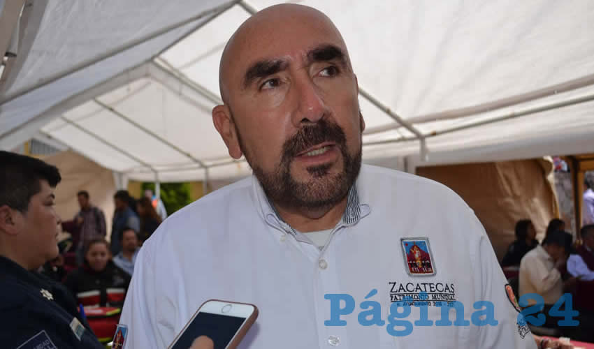 Jorge Eduardo Muñoz Franco, director de la corporación de Seguridad Pública Municipal de Zacatecas (Foto Archivo Página 24)