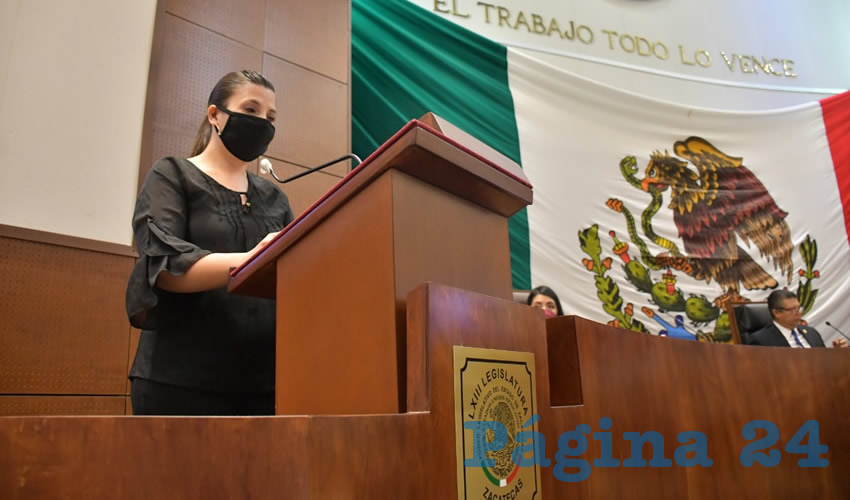 Gabriela Pinedo Morales, diputada local por el Partido del Trabajo (PT) (Foto Rocío Castro Alvarado)