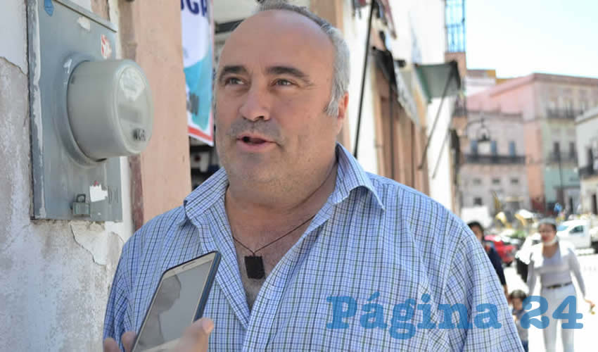 Álvaro Zaldívar Abreu, presidente de la Asociación de Comerciantes Establecidos (Foto: Merari Martínez)