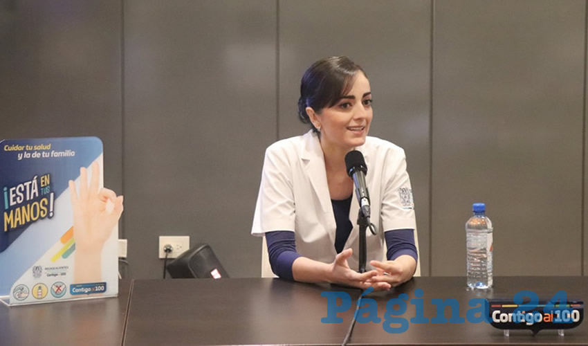 Karen Reyes, nutri&oacute;loga estatal del Programa de Salud en el Adulto y el Anciano