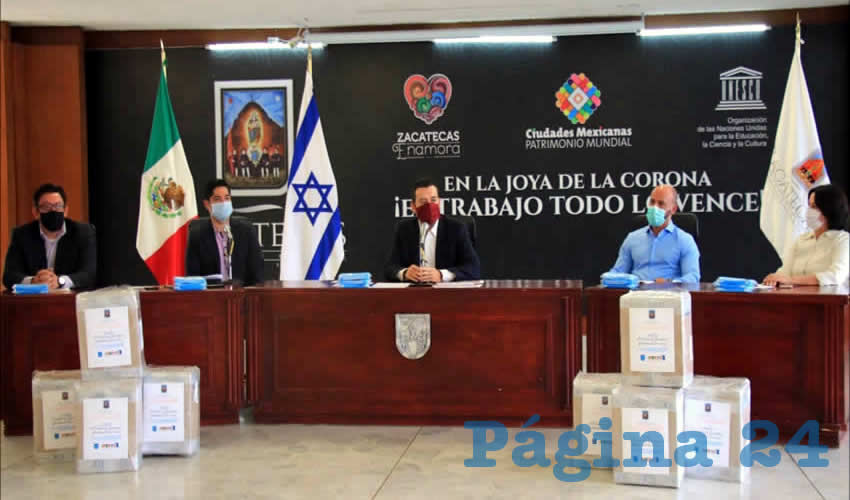 Ulises Mejía Haro, presidente municipal de Zacatecas, dio a conocer que el próximo 10 de junio se realizará el seminario virtual en donde se abordarán temas relacionados con el manejo y mejores prácticas para hacer frente al COVID-19, y ver estrategias para poder aplanar la curva de contagios (Foto Cortesía)