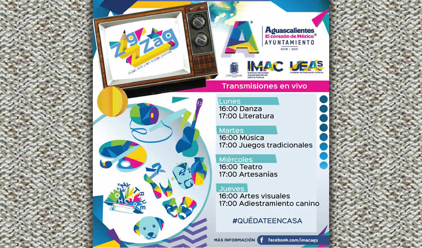 Las transmisiones se realizan de lunes a jueves de las 16:00 a las 18:00 horas, a trav&eacute;s de la p&aacute;gina de Facebook del IMAC