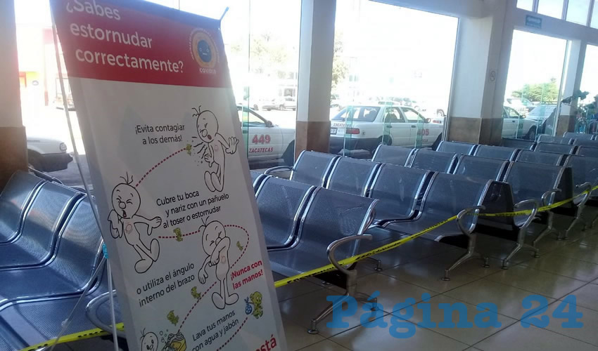 Además, sólo está habilitado un acceso para los pasajeros que llegan se van, ya que llegan tanto de otros estados como de diferentes municipios y comunidades de la entidad zacatecana, por lo que han debido implementar durante los últimos meses estas medidas de higiene y control