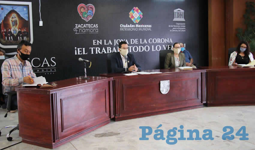 En rueda de prensa virtual, Ulises Mejía Haro, presidente municipal de Zacatecas, dio a conocer que durante este mes implementarán el apoyo COVID-19 en los recibos de agua de la Junta Intermunicipal de Agua Potable y Alcantarillado de Zacatecas (Jiapaz), a 98 por ciento de los usuarios de la capital que cuentan con servicio doméstico (Foto: Cortesía)