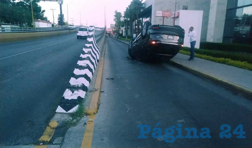 El percance ocurrió justo enfrente del edificio de la Secretaría de Finanzas, en avenida Convención oriente