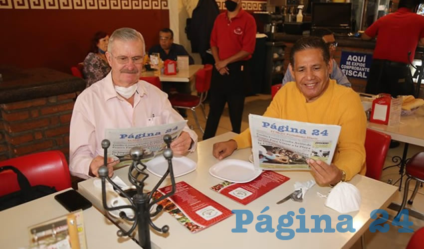 En el restaurante Mitla desayunaron Ignacio Parga Picazo y Juan Manuel Aguilera Navarro, abogado litigante