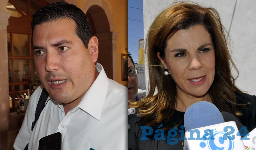 Mariano Lara Salazar, dirigente del Panal | Cristina Rodríguez de Tello, titular SEDIF